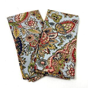 Vintage Florentine Paisley Napkin Set Hand Crafted Cotton Linen Blend